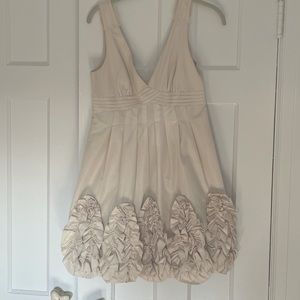 BCBGMAXAZRIA off white cocktail dress